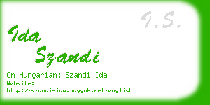 ida szandi business card